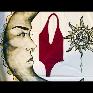 Express Deep V Halter Bodysuit